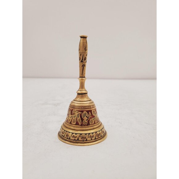 Vintage Brass Hand Bell - Handheld Solid Brass Bell with Charming Tone -… - Picture 6 of 9